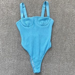 PacSun Eco Blue One-piece Bathing Suite, Small